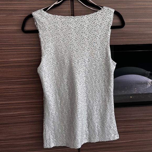 Michael Kors Silver Sequin Top - Picture 2 of 5